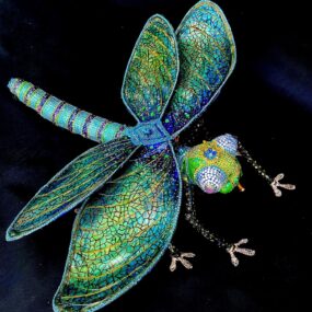 Dragonfly on the Wall Paper Mache, Kathy Carrier 2025-2026