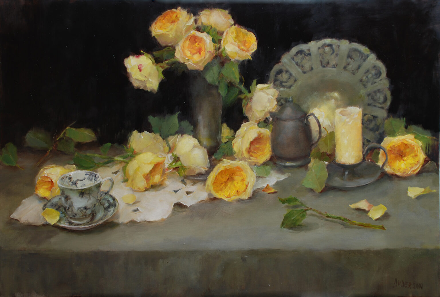 Kathy Anderson OPAM, Rose Gold With Pewter