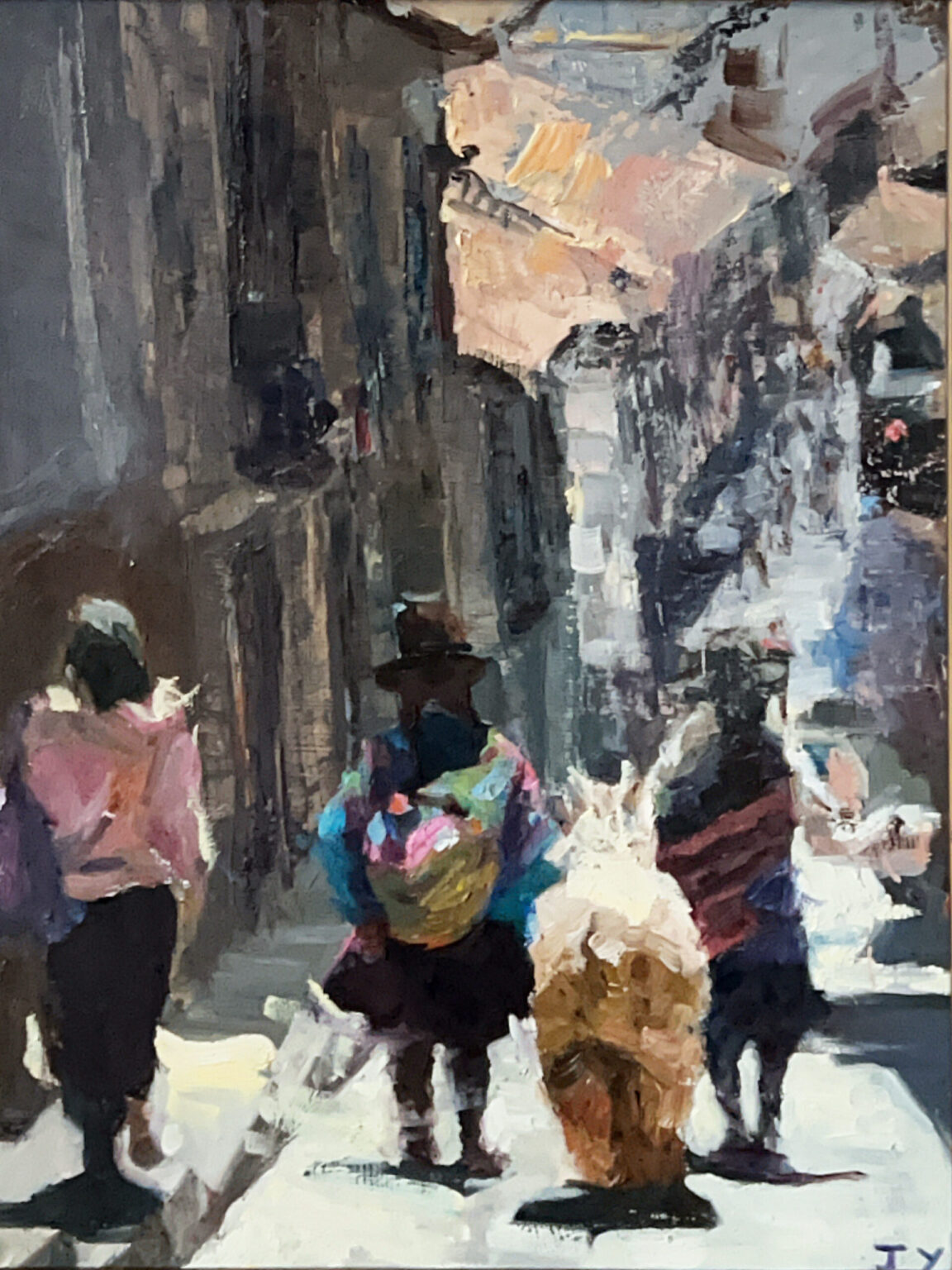 Yiqun Yao, Pedestrians On The Streets of Cusco